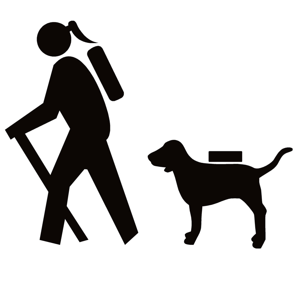 Woman and Dog Hiking Decal – Dog Owner Adventure Sticker – 7207