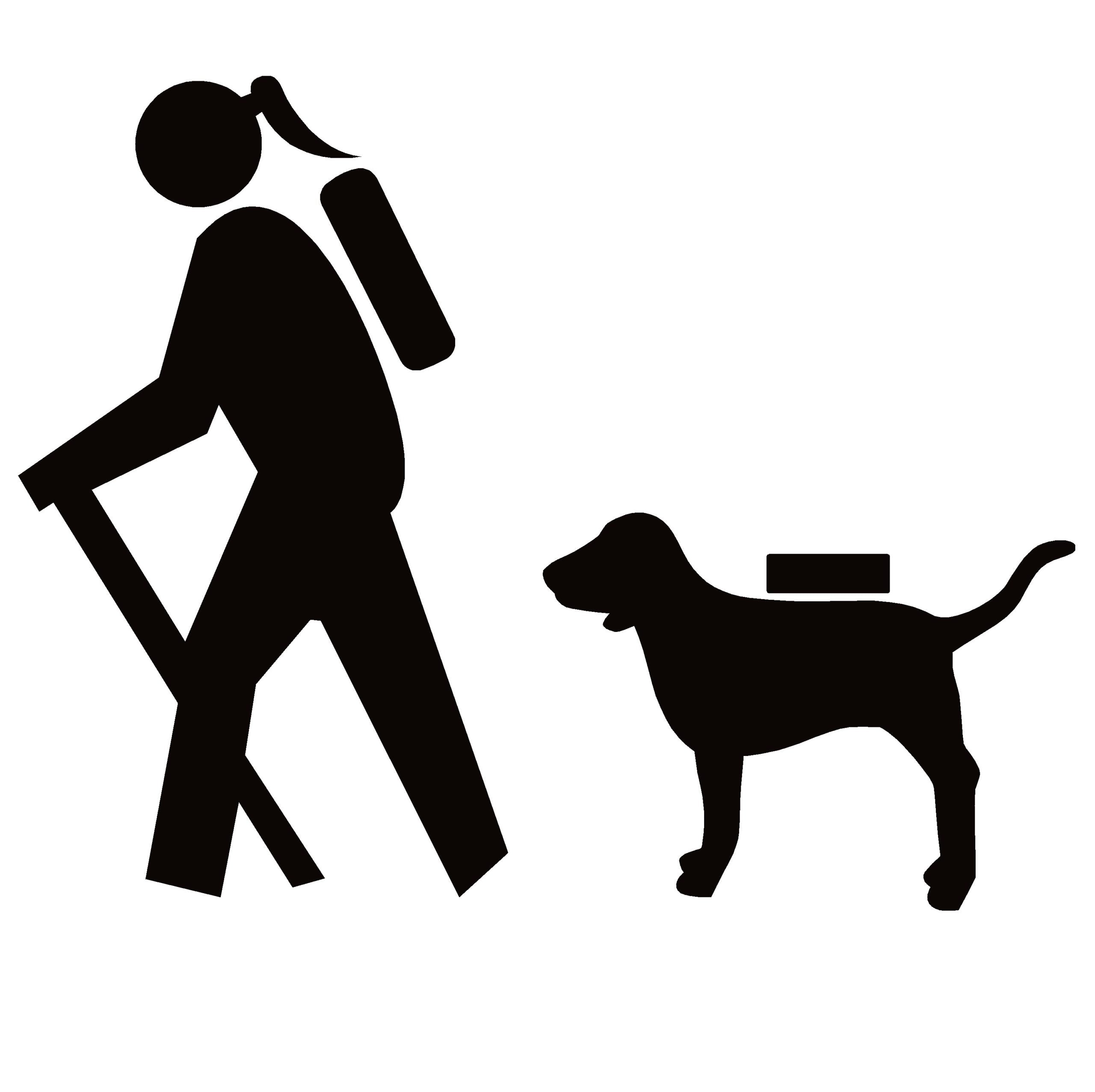 Woman and Dog Hiking Decal – Dog Owner Adventure Sticker – 7207
