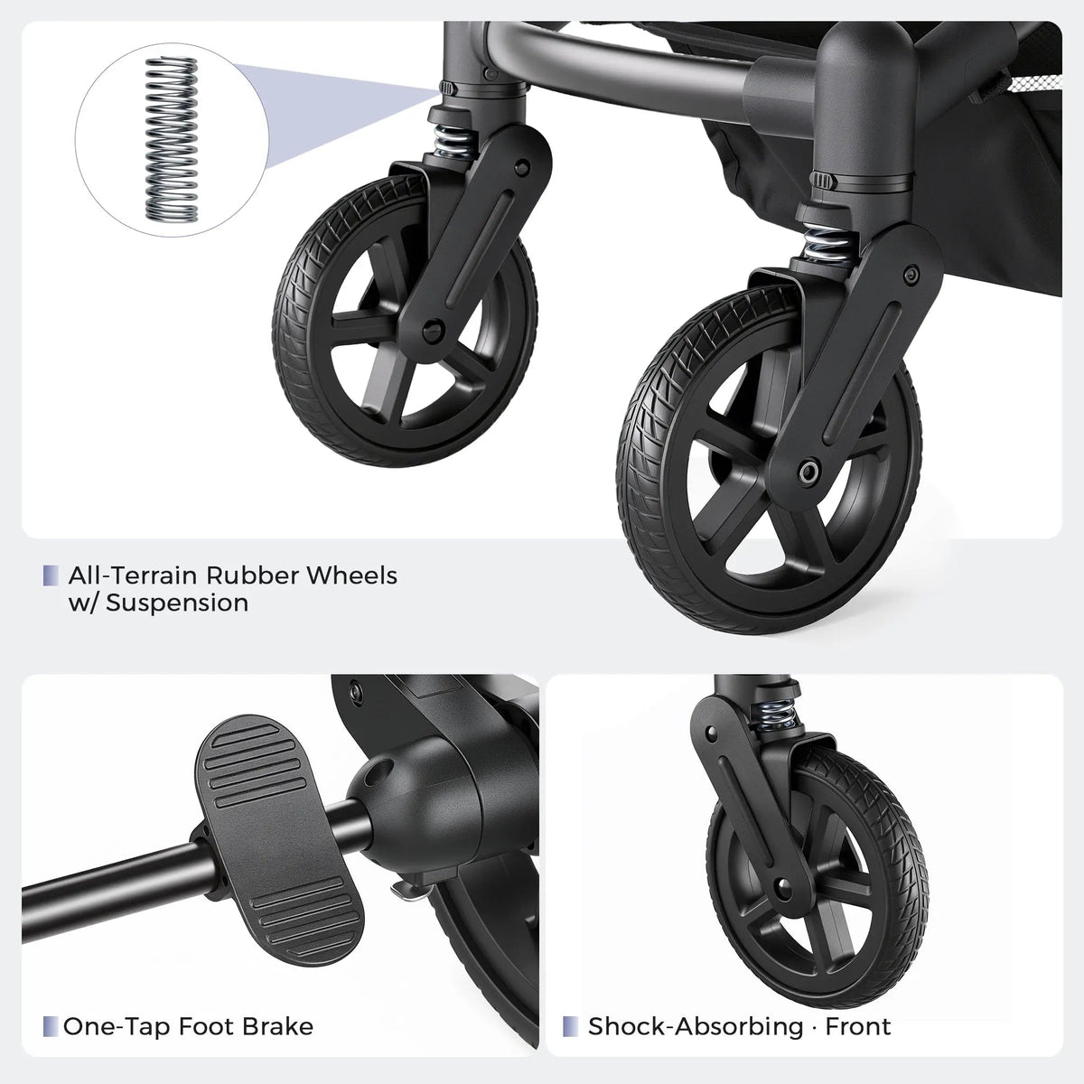 Momfann 3-in-1 Stroller Wagon for Kids & Pets