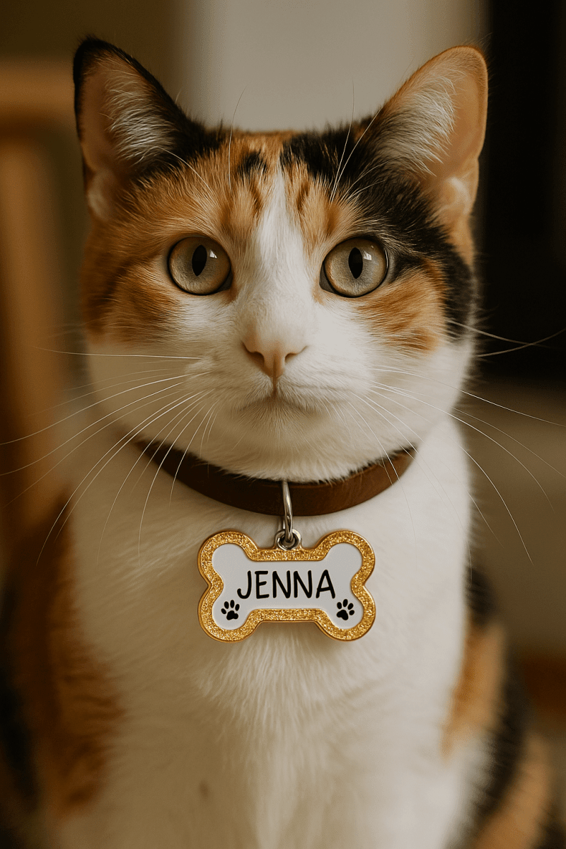Custom Glitter Pet ID Tag – Personalized Dog or Cat Name Tag with Engraving – Fun Shapes & Colors – Lightweight, Durable Pet Safety Accessory