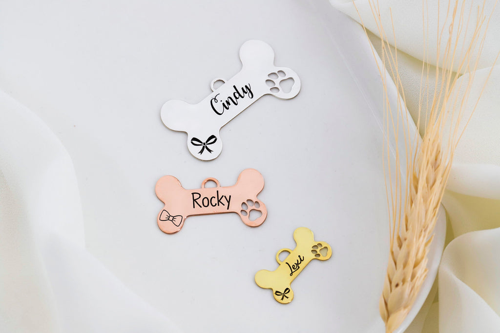 Personalized 925 Sterling Silver Pet ID Tag Charm | Unique Dog & Cat Collar Accessory